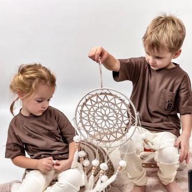 T-SHIRT DEER CZEKOLADOWY