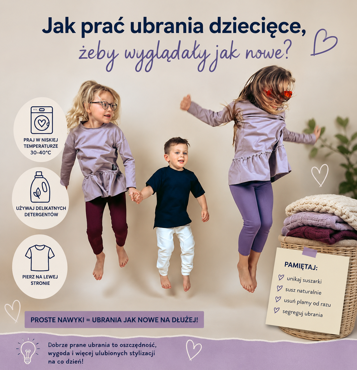 Pranie ubrań dziecięcych – jak dbać o odzież, aby wyglądała jak nowa